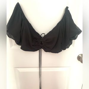 Wild Fable Size M Black Crop Top
